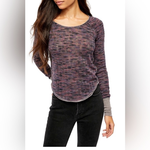 We The Free Sweaters - We The Free Spaced Out Knit Raglan top night combo , size Large